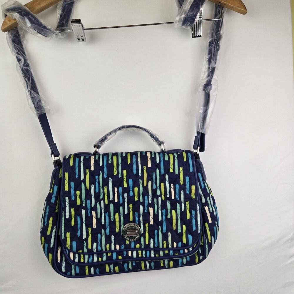 Vera Bradley Multicolor Turnlock Crossbody Satchel Katalina Showers Bag‎